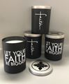 Black Onyx Jar Candles with Inspirational Messages