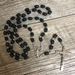 Black Plastic Rosary  - 12632