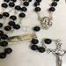 Black Rosary Carved Cocoa Bead - 10307