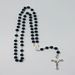 Black Wood Round Rosary from Italy