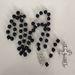 Black Wood Round Rosary from Italy