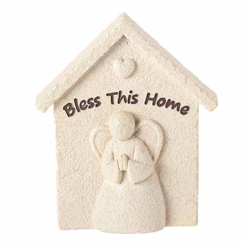 Bless This Home 4.5" Angel Faithstone
