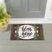 Bless This Home Plaid Embossed Door Mat - 121669