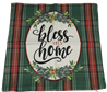 Bless This Home Plaid Outdoor Pillow Cover
