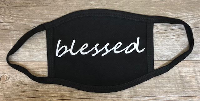 Blessed 2-Ply Reusable Face Mask, Black