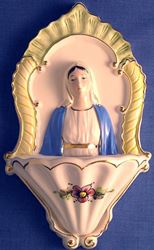 Blessed Mother Della Robbia Holy Water Font *WHILE SUPPLIES LAST*