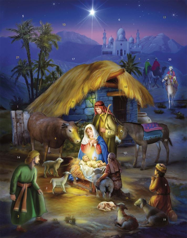 Blessed Nativity 11" x 14" Advent Calendar 