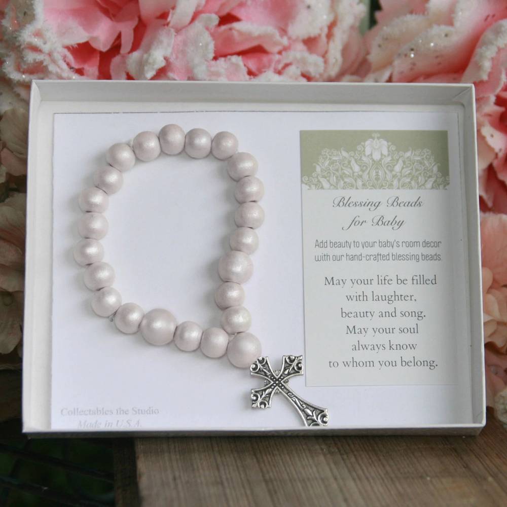 Blessing Beads for Baby Pearl White