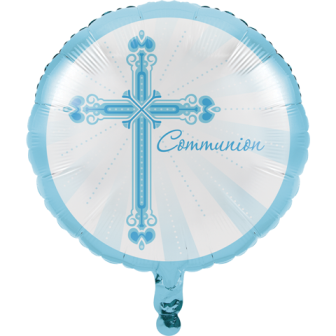 Blessings Blue Communion 18" Metallic Balloon