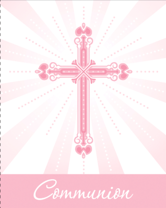 Blessings Pink Communion Invitation 25/pkg