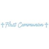 Blue First Communion Banner, Paper 70 inch