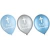 Blue First Communion Latex Balloons 