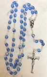 Blue Glass Aurora Borealis Rosary