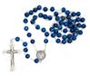 Blue Glass 8mm Bead Rosary