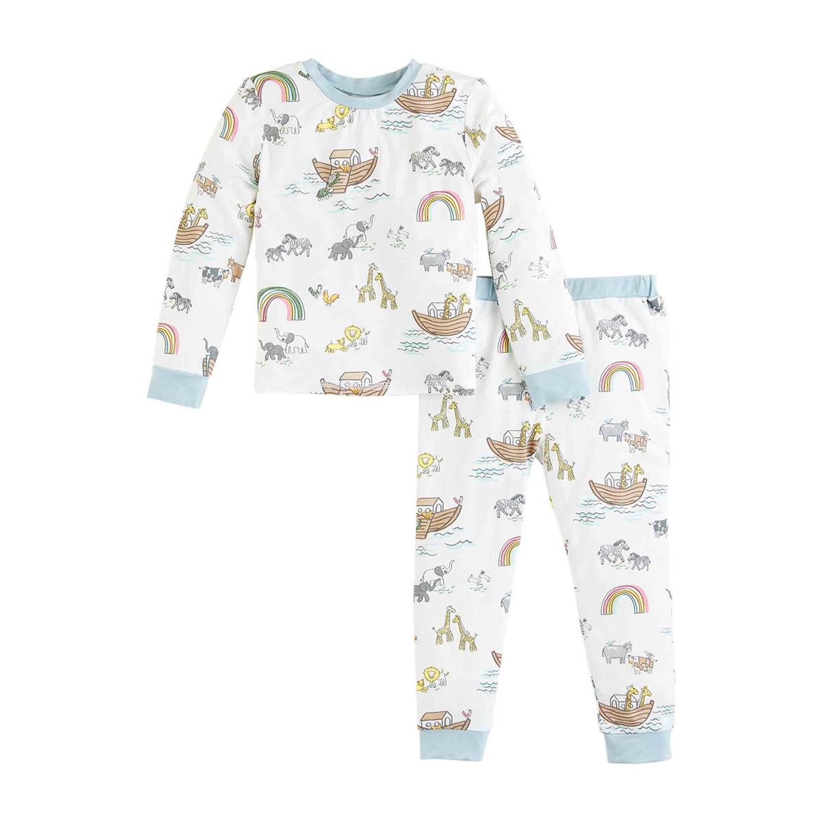 Blue Noah's Ark Pajama Sets