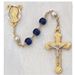 Blue and Pearl Capped Rosary
