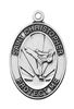Boys Pewter Karate Medal On A 24" Stainless Chain