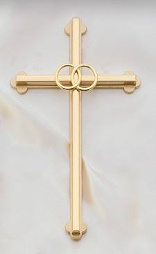 Brass Wedding Wall Cross