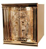 71TAB40 Bronze Bas Relief Sculpted Wall Tabernacle