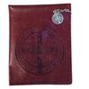 Brown Saint Benedict Leather Rosary Pouch with Saint Benedict Medal