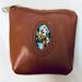 Brown St. Christopher Italian Leather Zipper Rosary Case
