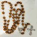 Brown Wood Bead Rosary from Italy - 17022