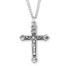 Budded Tip Sterling Silver Crucifix on 20" Chain
