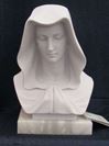 12" Alabaster Madonna Bust from Italy