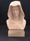 8" Madonna Alabaster Bust from Italy