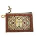 Byzantine Cross Woven Rosary Tapestry Pouch 5 3/8"x4" - 119998