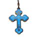 Byzantine Icon Cross on Rope 3 1/2 Inch Made in Ukraine - 123052