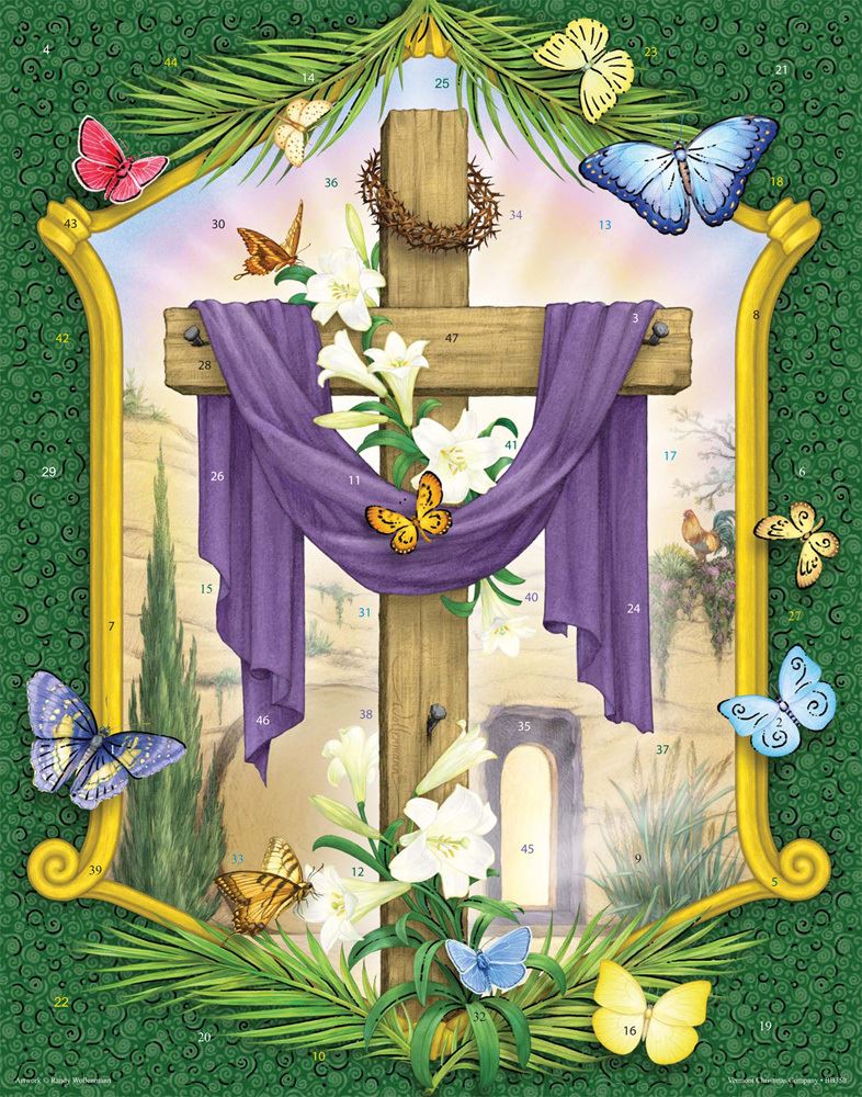 Lenten Cross Countdown to Easter Calendar