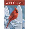 Cardinal Welcome Garden Flag