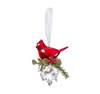 Cardinal on Pinecone Ornament, Kissing Crystals