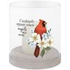 Cardinals Appear Glass Hurricane Candle