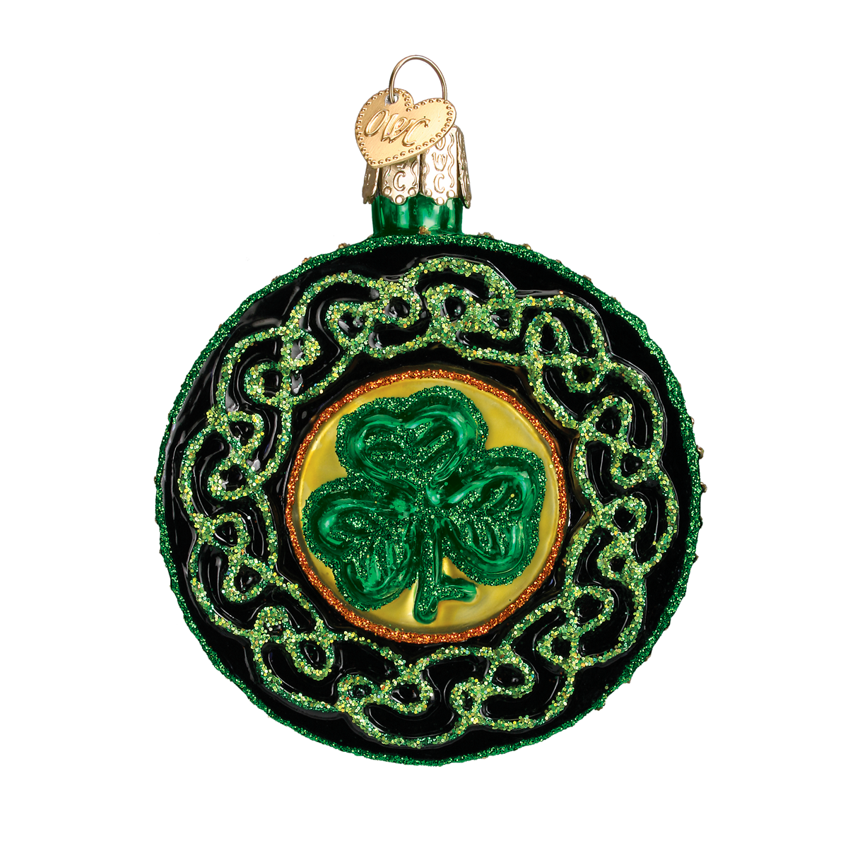 Celtic Brooch Glass Ornament