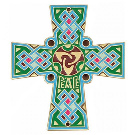 Celtic Cross House Blessing Door Plate
