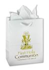 First Communion White Medium Gift Bag with Gold Chalice