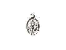 Chalice Sterling Silver 1/2" Oval Charm Only Gift Boxed ??· Chalice Medal. · Medal Measures 1/2-inch tall by 3/8-inch wide. · Medal Only. No Chain.