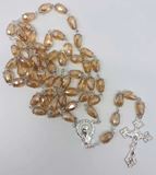 Champagne Crystal 6mm Rosary