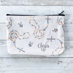 Chews Life Canvas Zip Pouch for Silicone Rosaries