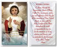 Child Jesus Prince of Peace Morning Offering 2.5" x 4.5" Laminated Prayer Card