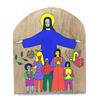 Christ with Children Wood Wall Plaque from El Salvador