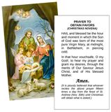 Christmas Novena Prayer To Obtain Favors Paper Prayer Card, Pack of 100