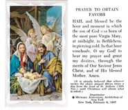 Christmas Novena Prayer to Obtain Favors, Box of 100 Paper Prayer Cards