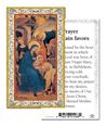 Christmas Novena Prayer to Obtain Favors, Box of 100 Gold Embossed Paper Prayer Cards
