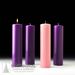 Church Advent Stearine Pillar Candle Set