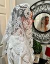 Clare White Lace Chapel Veil from Spain