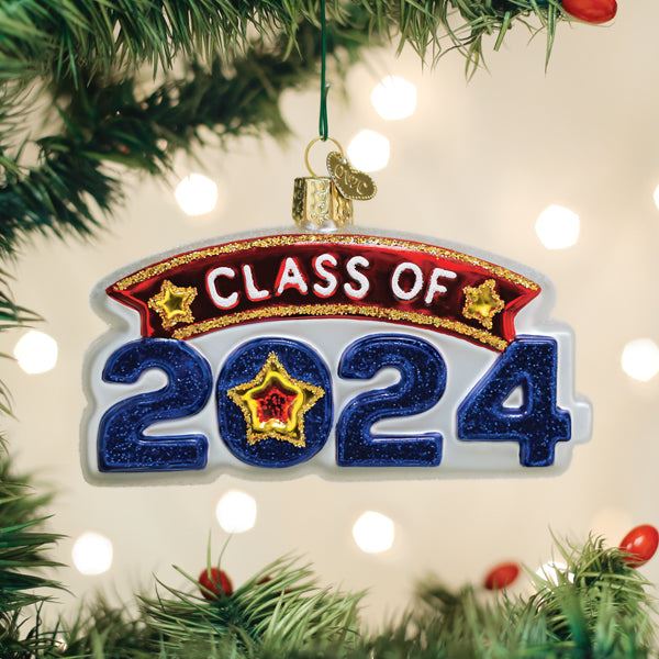 Class Of 2024 Glass Ornament   36322 1 1  