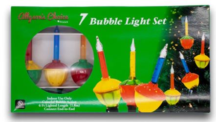 Classic Bubble Light Christmas Candle 7pc Set